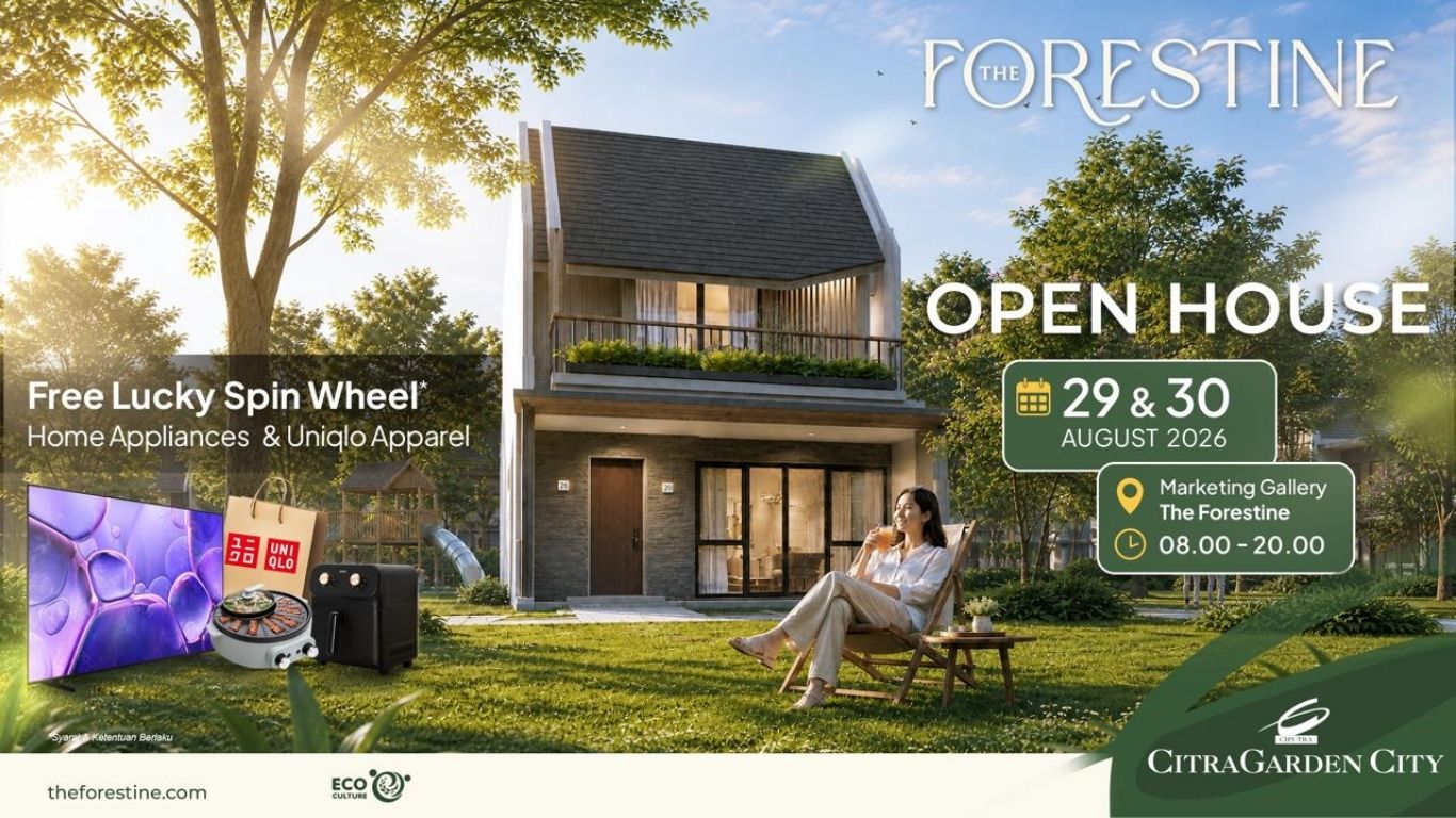 Open House Cluster Lacewood The Forestine 29-30 Agustus 2026
